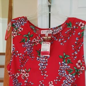 Womens Floral Sleeveless Blouse